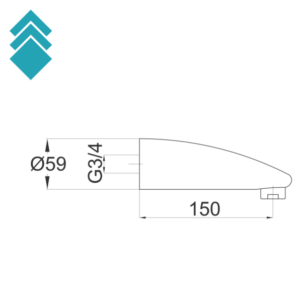 Zidni izliv za kadu - Prestige NGL tc