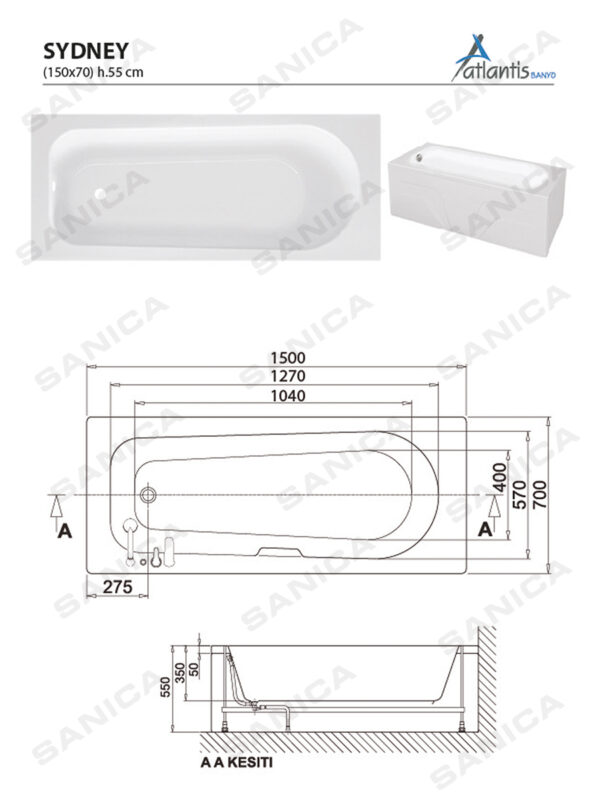 Sanica sidney 150x70