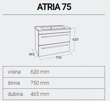 Раковина для тумбы sanovit atria 75 9075 kl