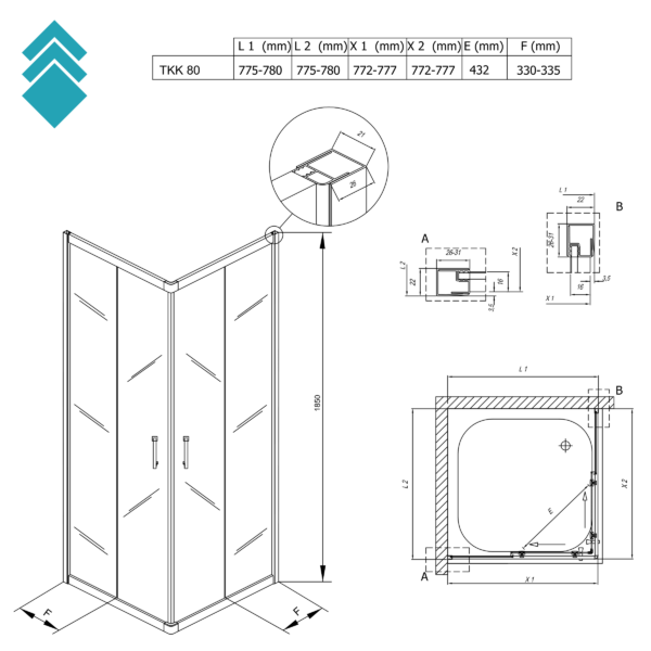 Eco Quat TKK Black 80cm GL 2