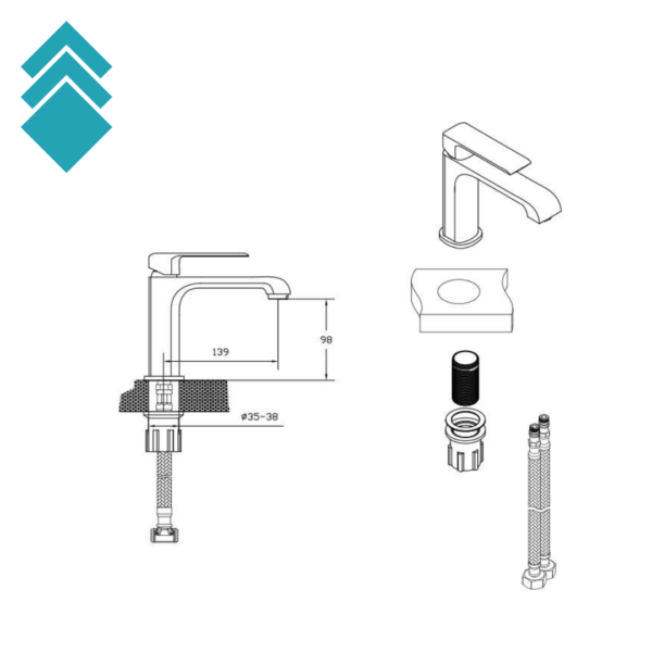 Baterija za lavabo ST 2012 gl 2