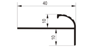Aluminijumska lajsna za stepenište - tehnički prikaz Aluminijumska lajsna za stepenište - tehnički prikaz