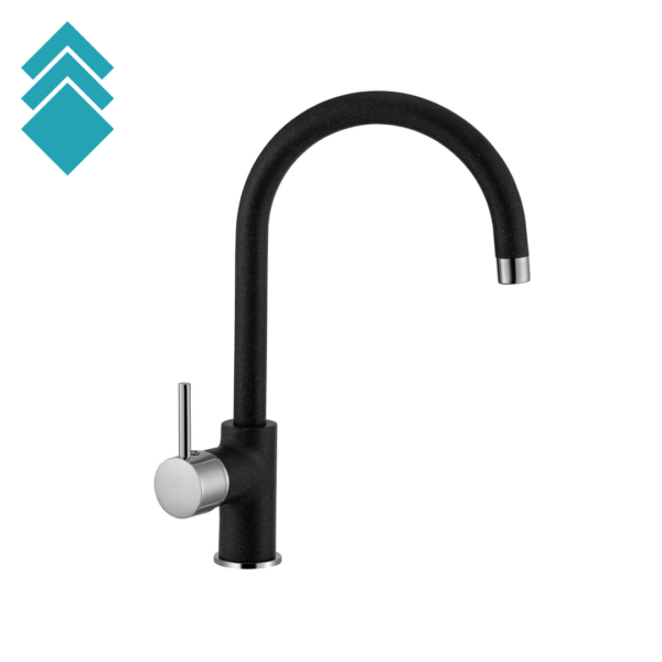 Stojeca-baterija-za-kuhinju-Rondo-granite-black-GL Baterija za kuhinju u granit crnoj boji