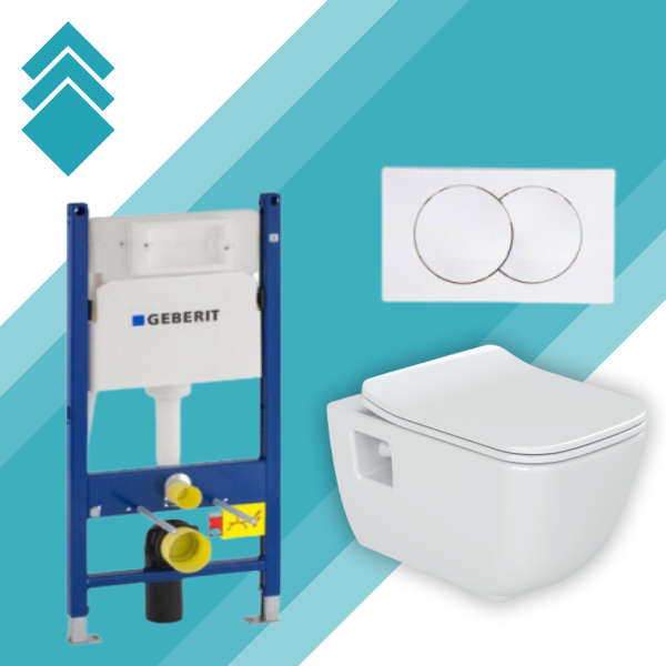 Set Aqua 4u1 - bela tipka (GEBERIT) gl