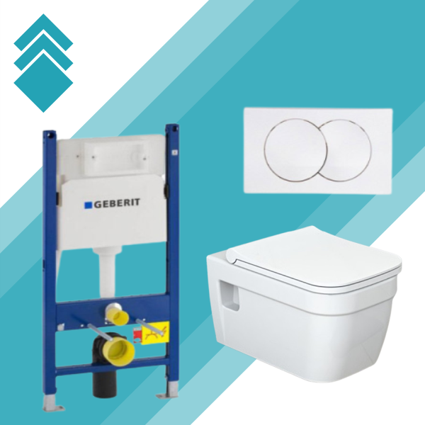 Set Noura 4u1 - bela tipka (GEBERIT) gl