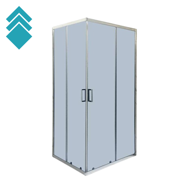 Stakleni tuš paravan 80x100cm BR-6692 sa aluminijumskim ramom (sivo staklo) - bez kadice GL