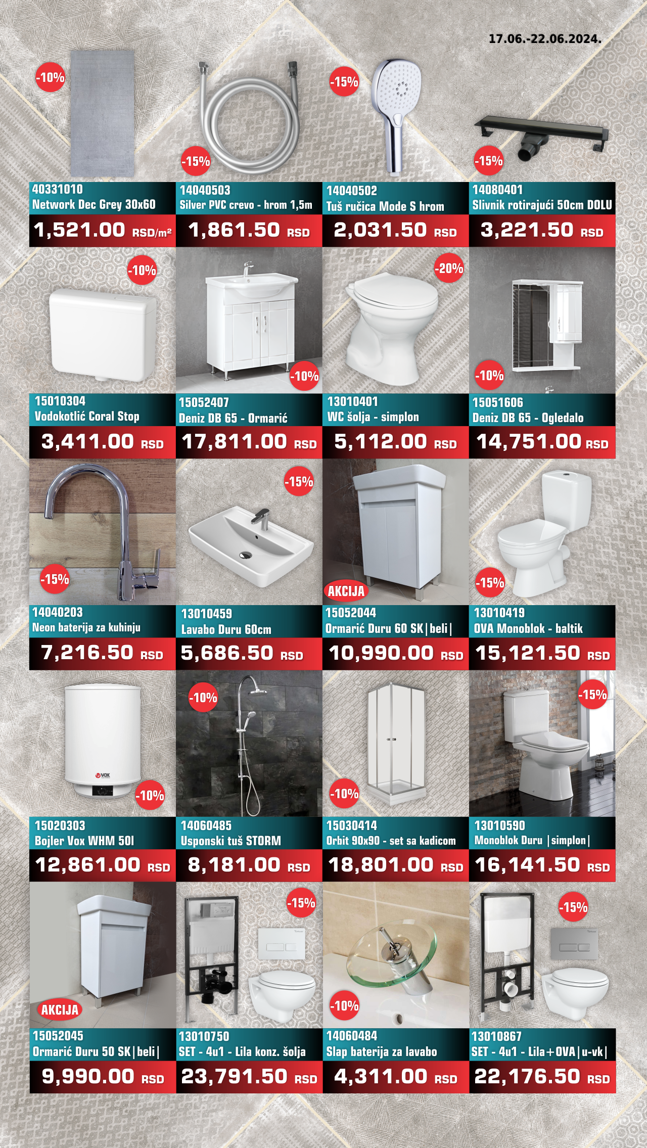 Nedeljna Akcija 17 jun - 22 jun 2024