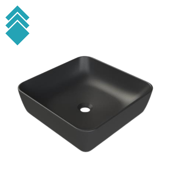 Crni lavabo One 46x46 (mat) GL