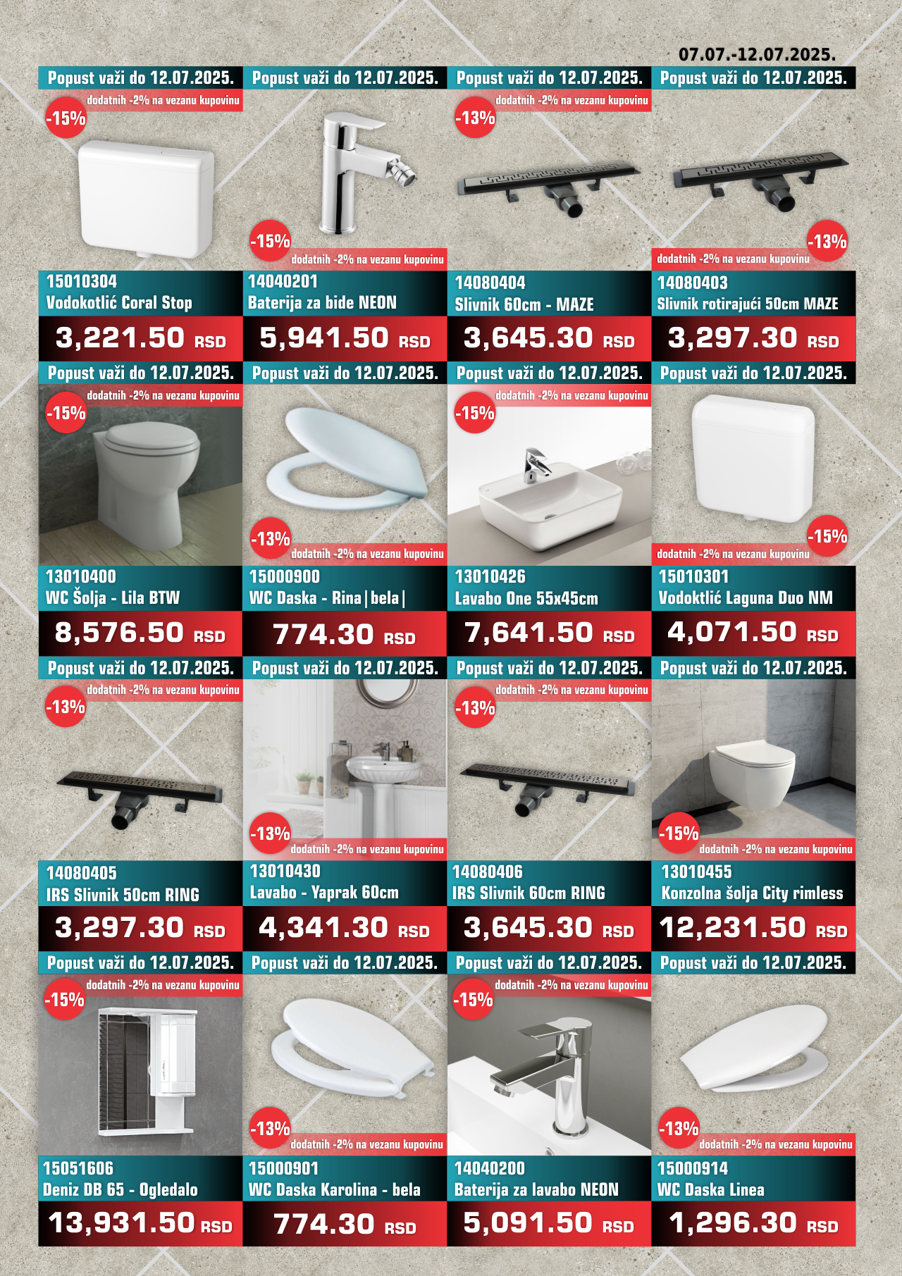 Nedeljna Akcija od 07. jula do 12. jula