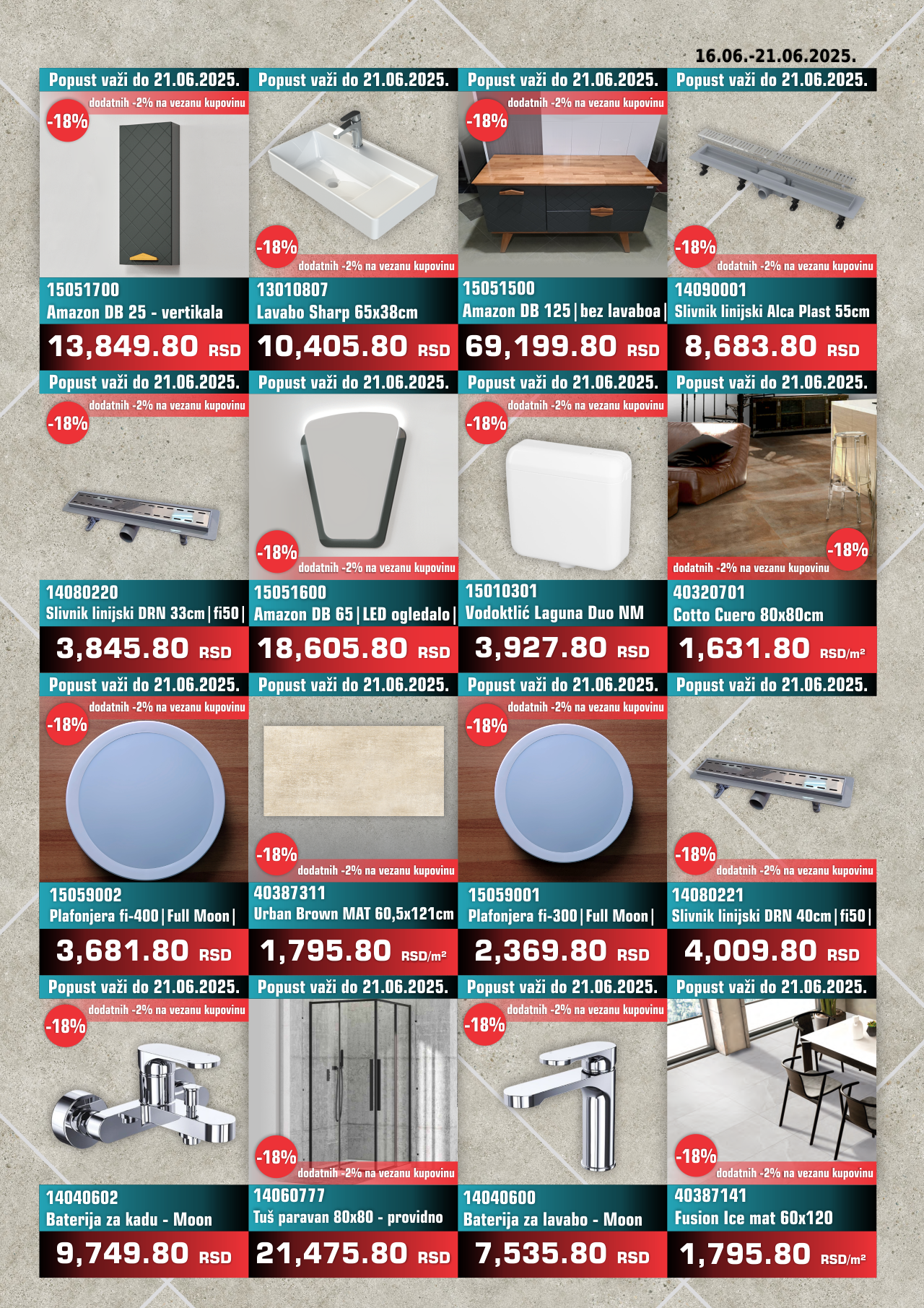 Nedeljna Akcija od 16. juna do 21. juna