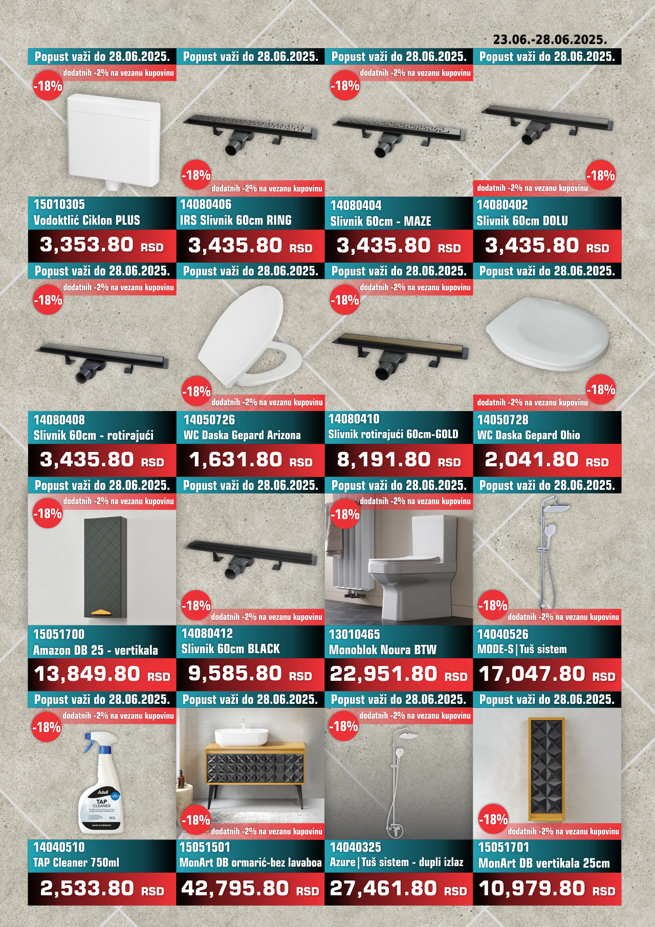 Nedeljna Akcija od 23. juna do 28. juna