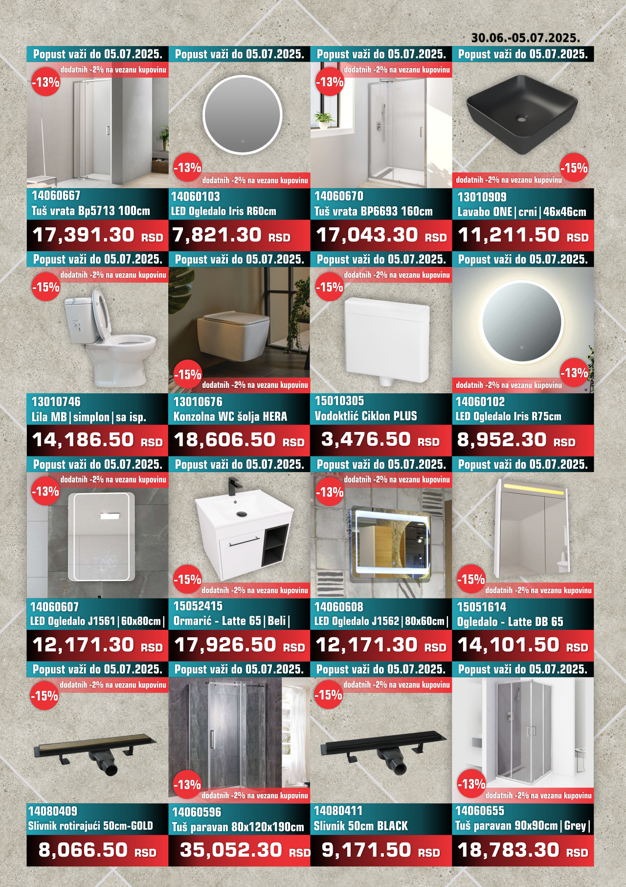 Nedeljna Akcija od 30. juna do 05. jula