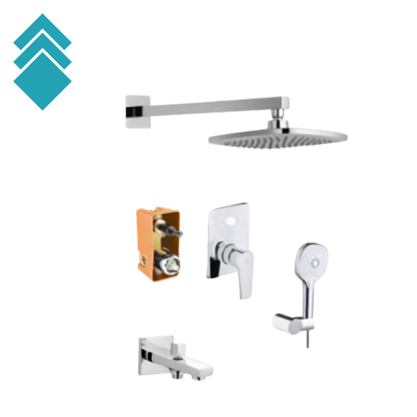 Ugradni set za kadu Azure Comfort - hrom GL