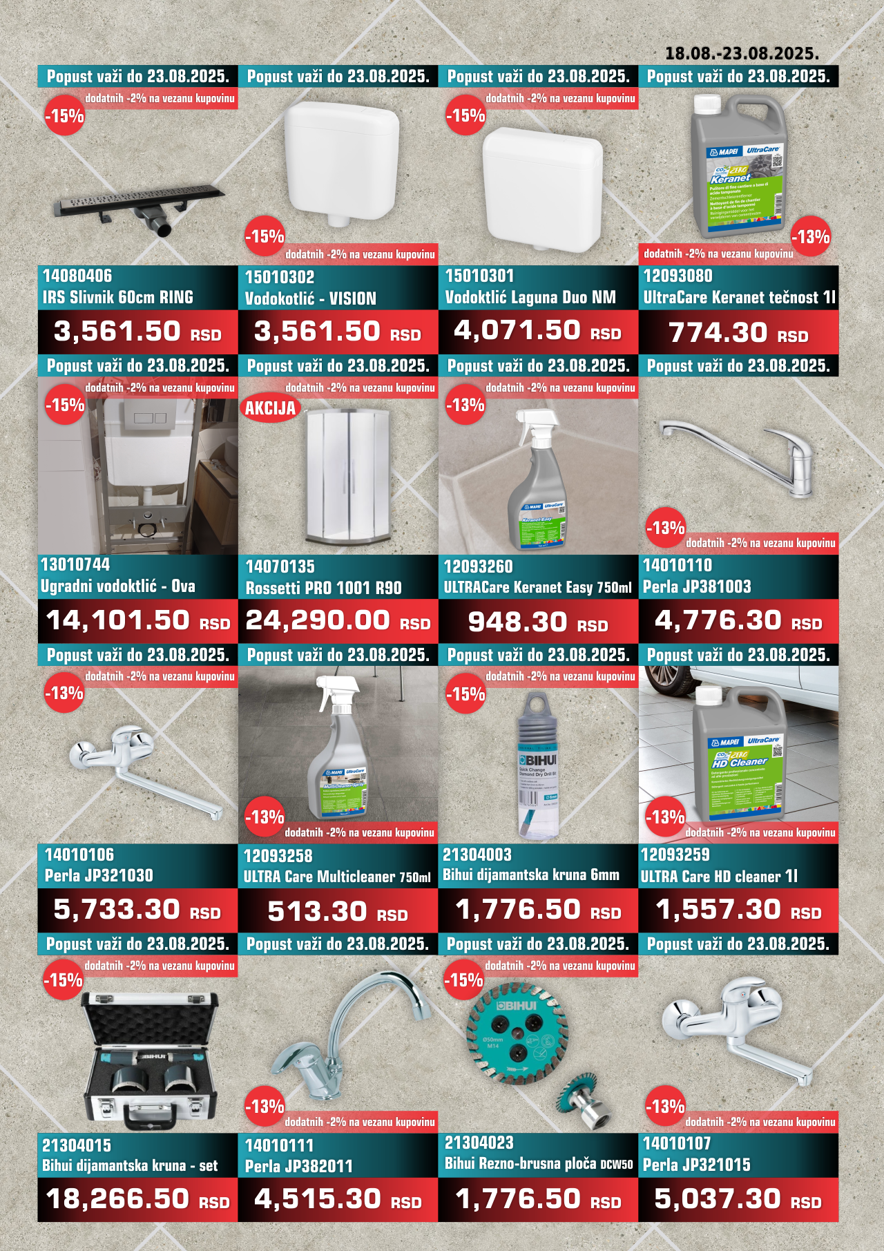 Nedeljna Akcija od 18. avgusta do 23. avgusta