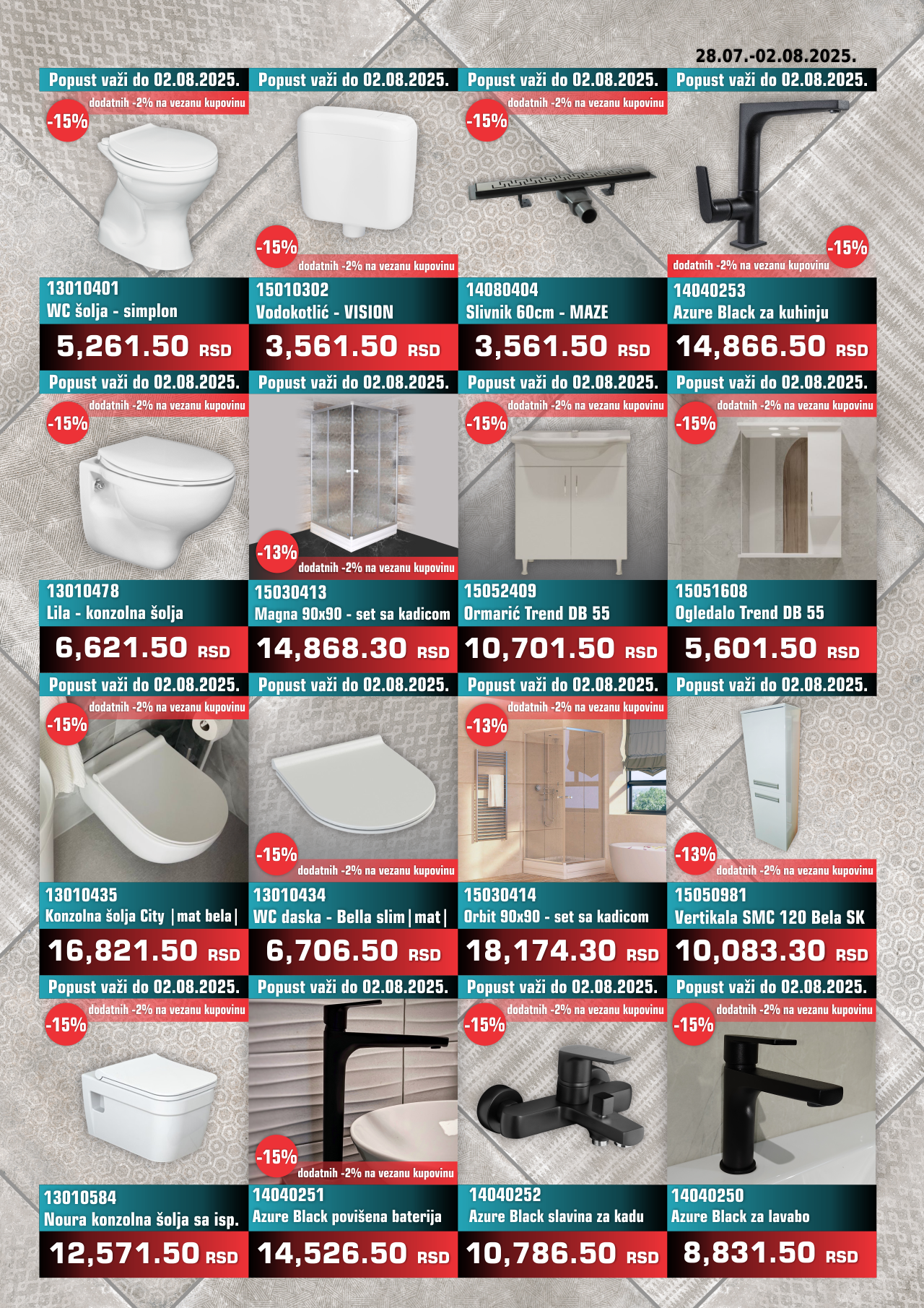 Nedeljna Akcija od 28. jula do 02. avgusta