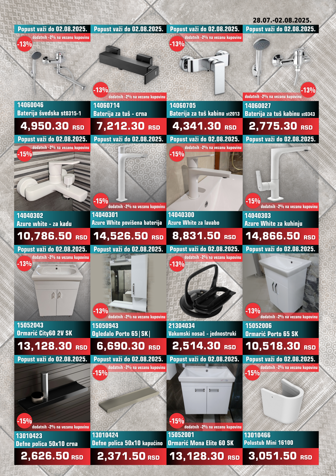 Nedeljna Akcija od 28. jula do 02. avgusta