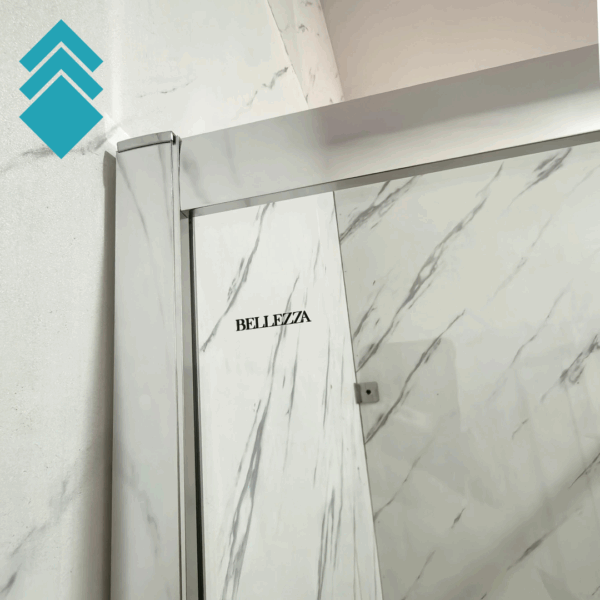 Polukružna tuš kabina PISA R80 (kaljeno providno staklo 6mm) - bez kadice GL 3