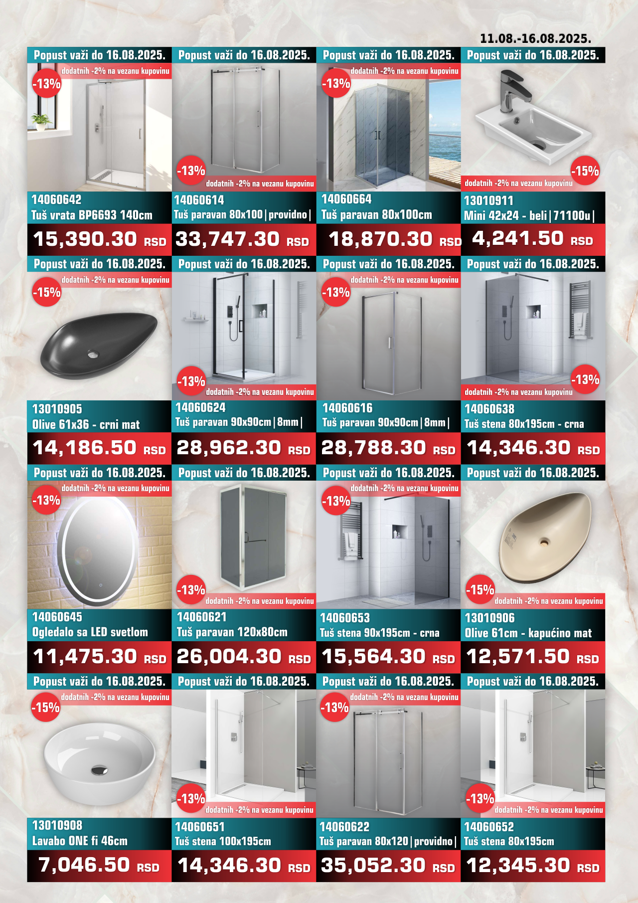 Nedeljna Akcija od 11. avgusta do 16. avgusta