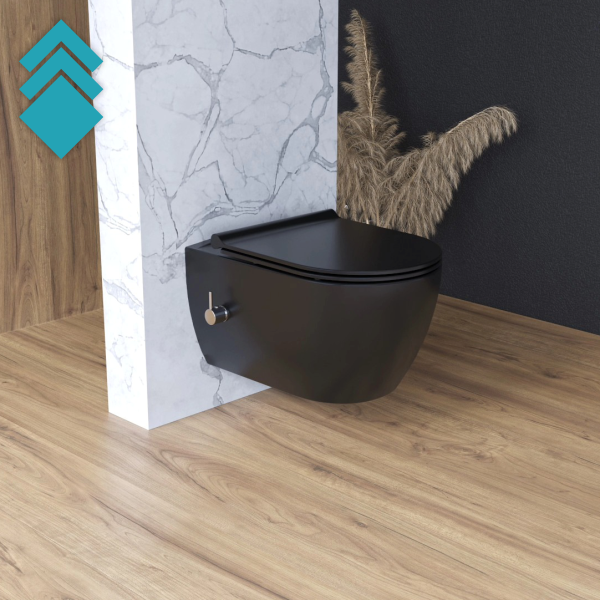 City (rimless) - konzolna wc šolja sa integrirsanim bide sistemom CRNA gl