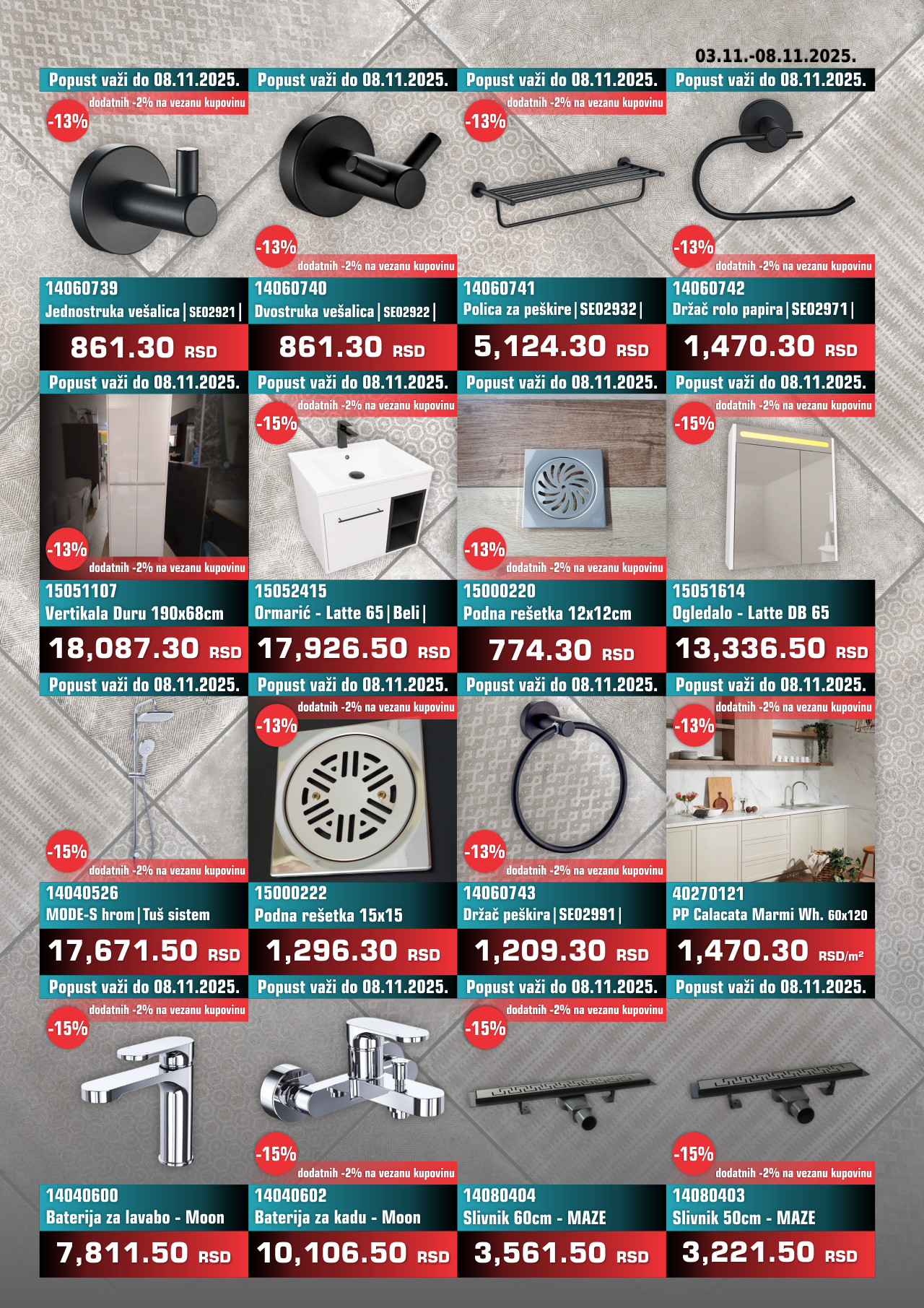 Nedeljna Akcija od 03. novembra do 08. novembra